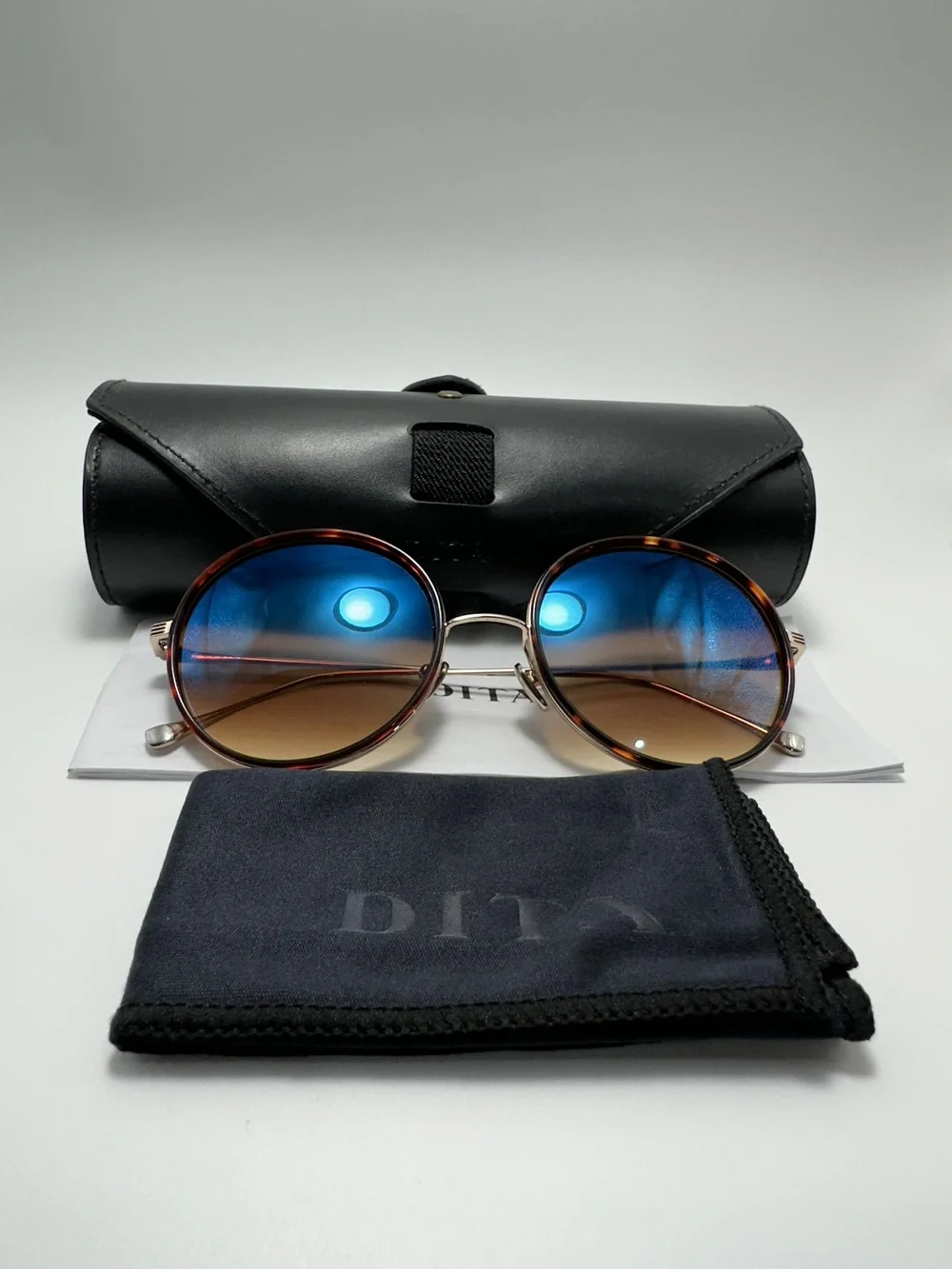 Dita FreeBird Sunglasses 21012-B-TRT-GLD 54MM New